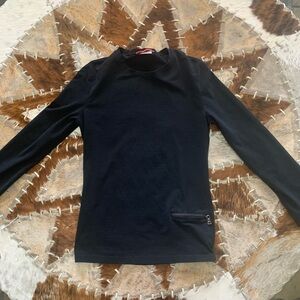 PRADA - “AUTHENTIC” Black Long Sleeve Top